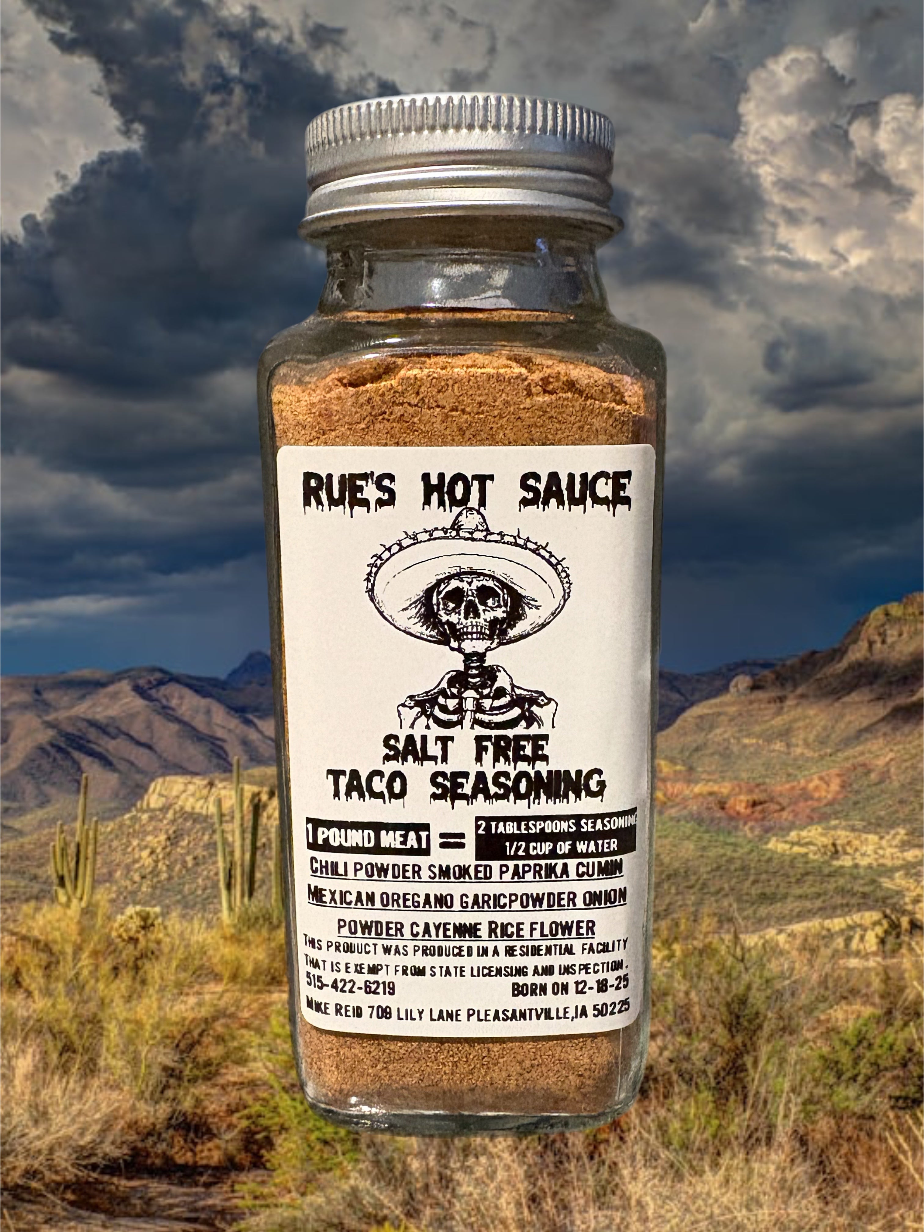 Salt free taco seasoning